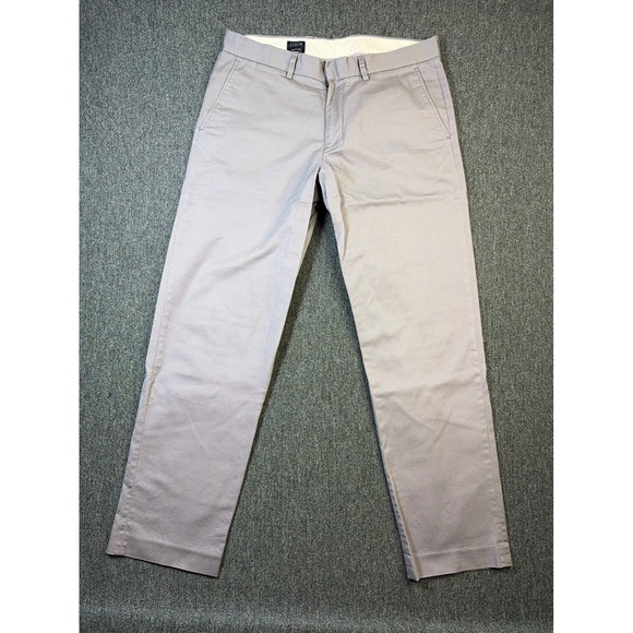 J. Crew Factory Other - J.Crew Bedford Gray Micro Pattern Chino Pants Mens 34x32 Straight Leg Cotton